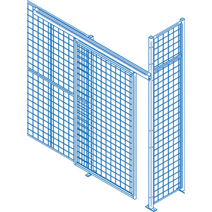 Composants de cloisons grillagées - Portes coulissantes, 4 pieds de largeur x 8 pieds de hauteur