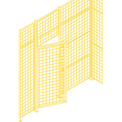Composants de cloisons grillagées – Portes battantes, 3' L x 7' H