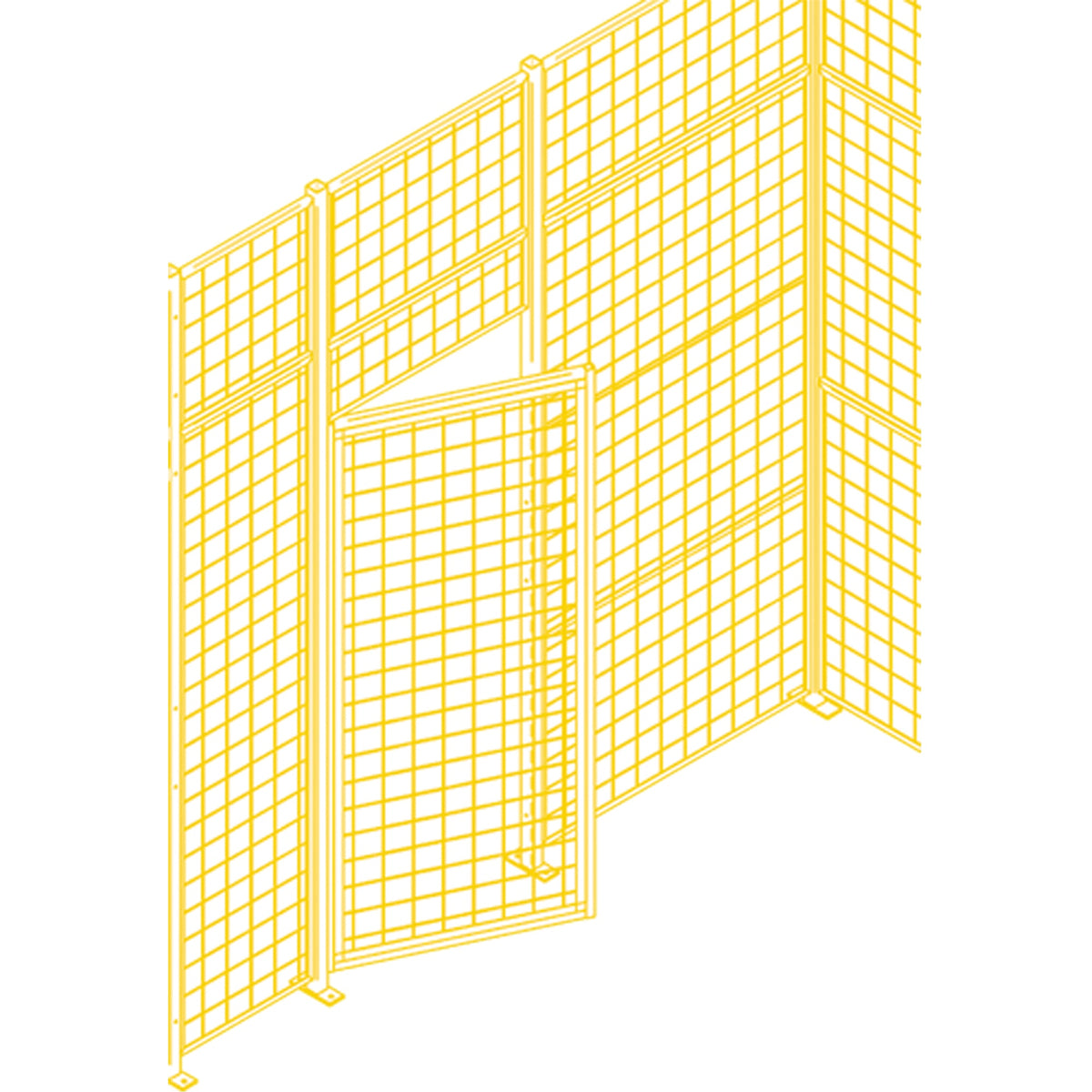 Composants de cloisons grillagées - Portes battantes, 4' L x 7' H