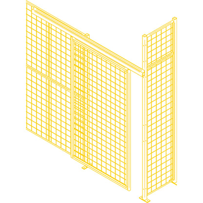 Composants de cloisons grillagées - Portes coulissantes, 4 pieds de largeur x 8 pieds de hauteur