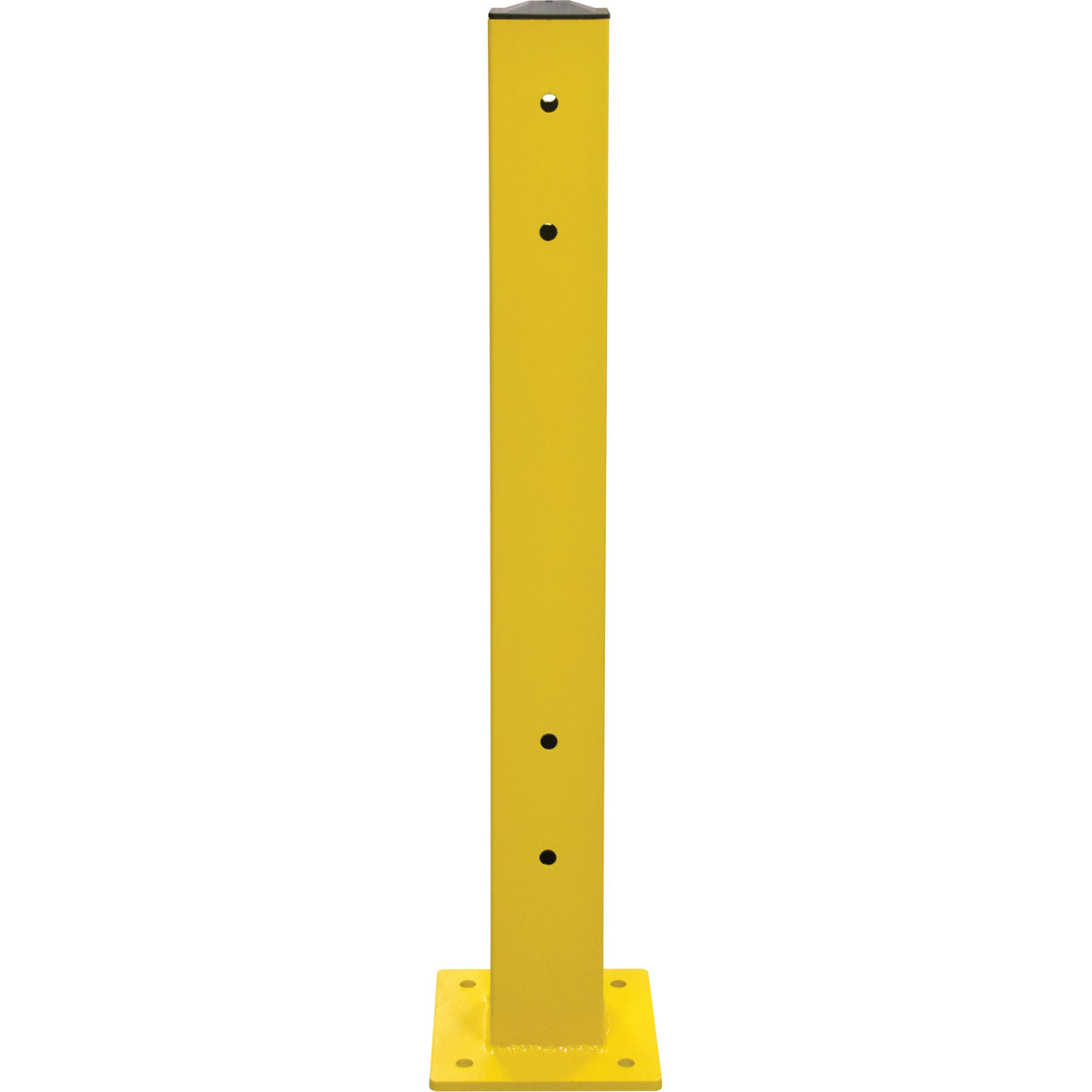 Poteau de glissière double, acier, 5 po L x 44 po H, jaune sécurité