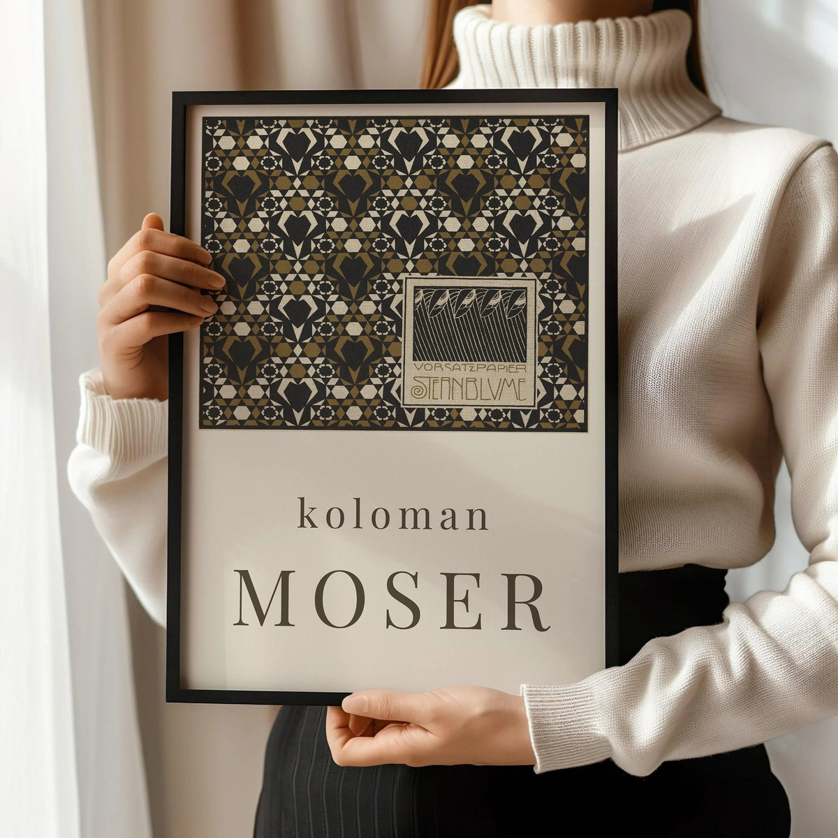 Koloman Moser - Fleur étoilée, page de garde | Célèbre affiche d'exposition vintage (disponible encadrée à la main ou non encadrée)