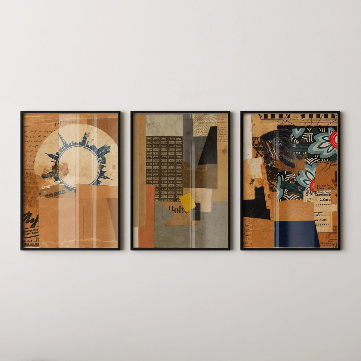 Kurt Schwitters Bauhaus Collage Print Set: Vintage Dadaism Art