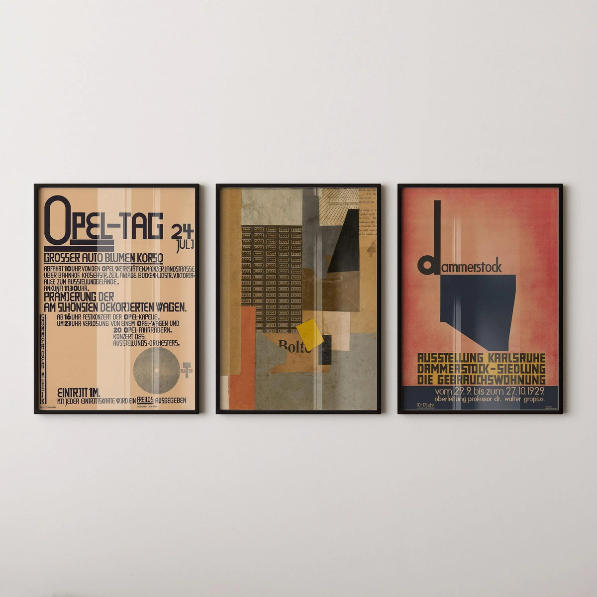 Kurt Schwitters STATEMENT TRIO Bauhaus Style  | | Dadaism Constructivist Collage Art (Available Frame or unframed)