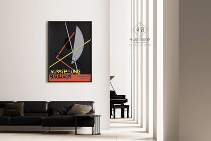 Bauhaus Exhibition Poster: Laszo Moholy-Nagy Geometric Art Print