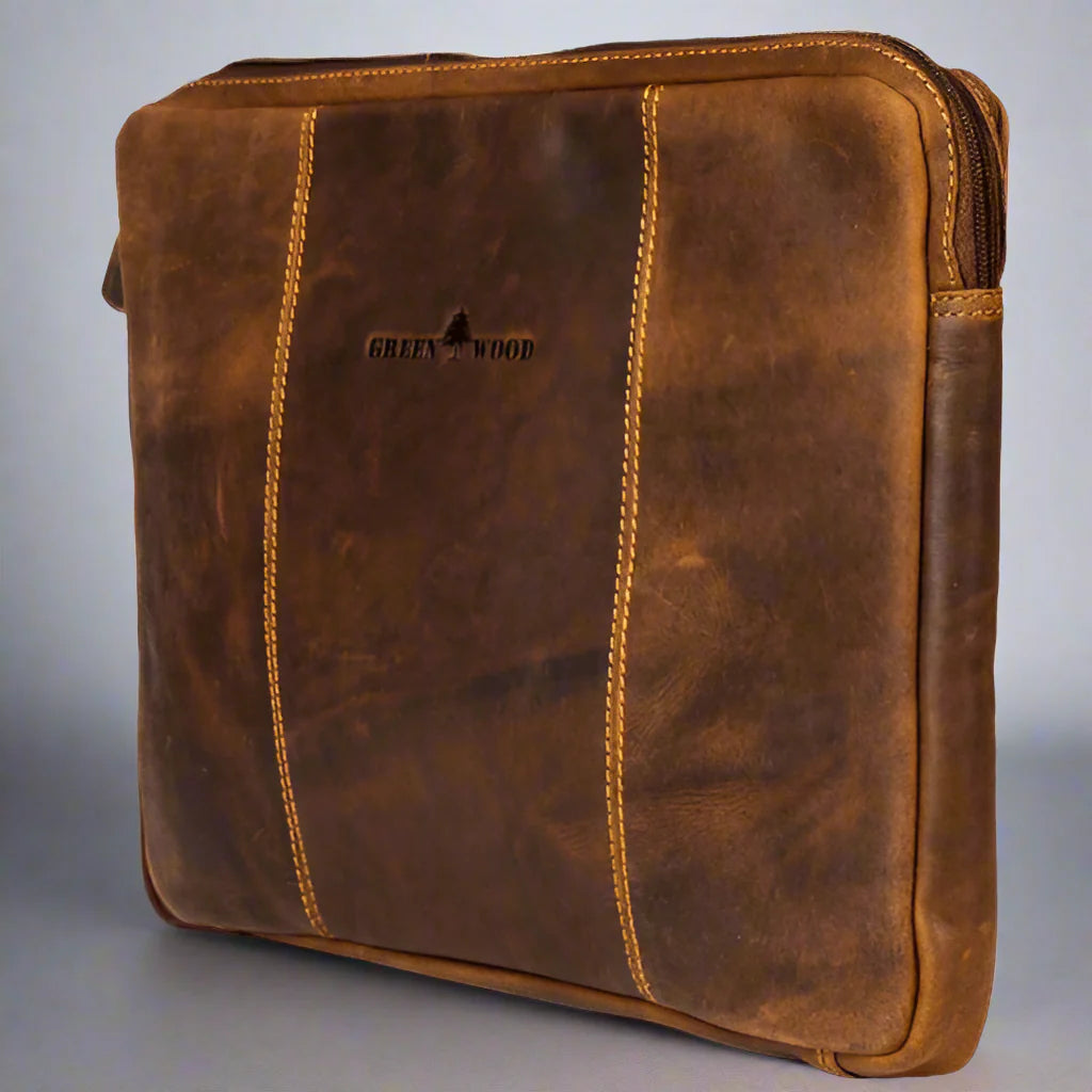 Housse en cuir Greenwood pour ordinateur portable MacBook Pro/Air 13"