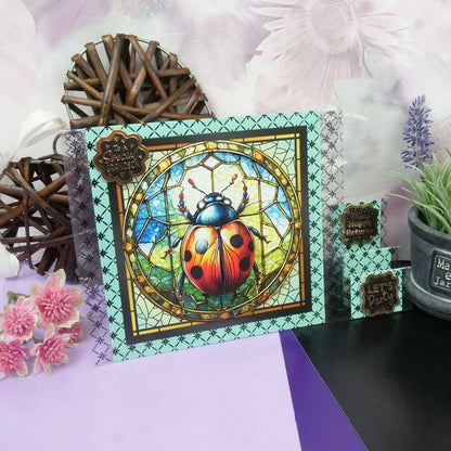 Stained Glass Wonderful Wildlife Luxury Foiled Acetate