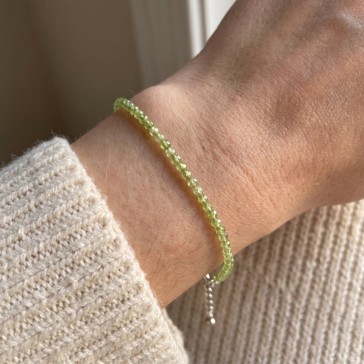 Peridot Bracelet - 2-3mm