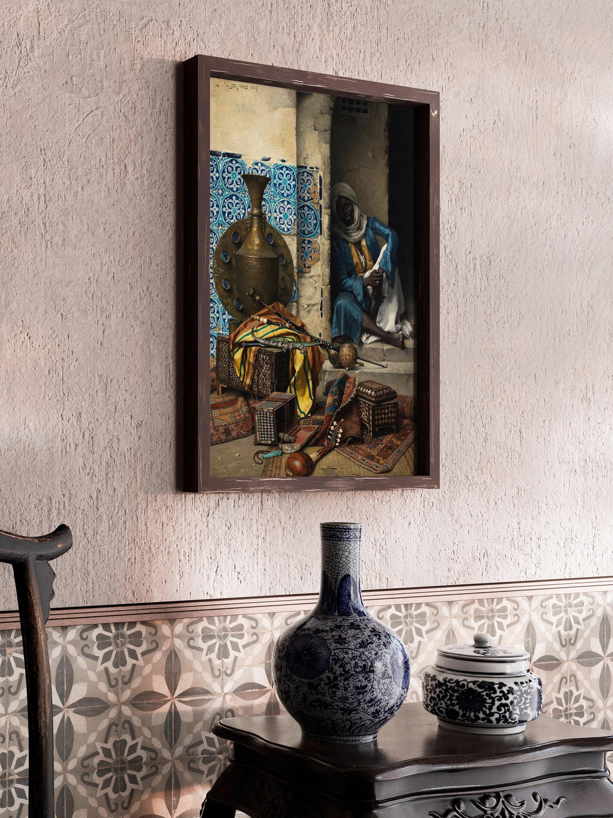 Ludwig Deutsch - The Artefacts Dealer | Famous Orientalist Art (available handframed or unframed)