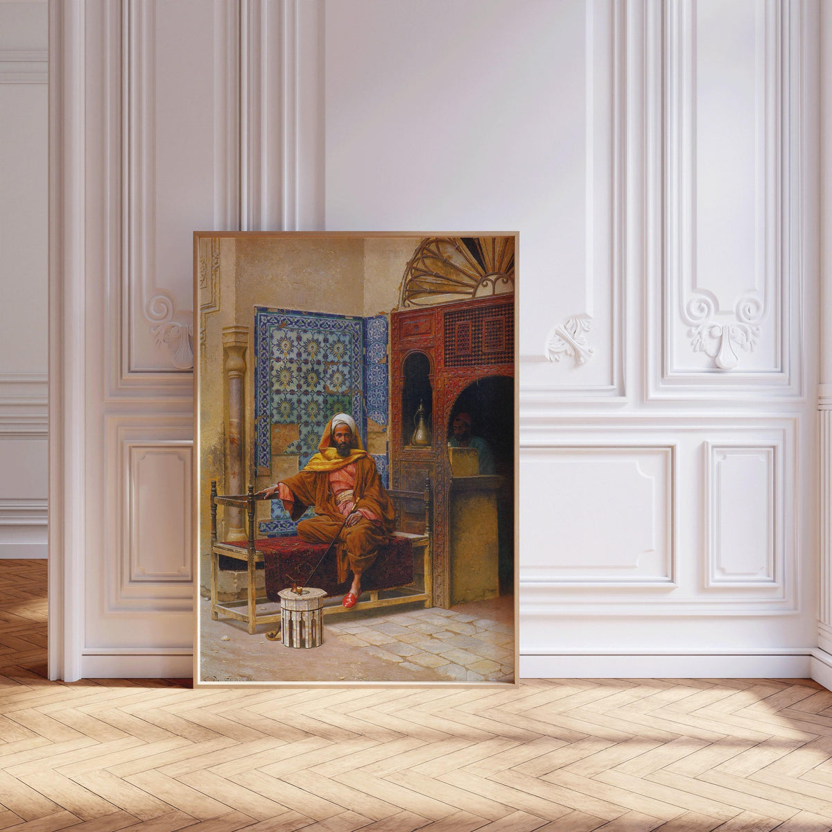 Ludwig Deutsch - The Smoker | Orientalist Art (available handframed or unframed)