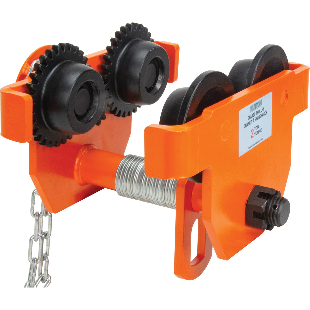 Adjustable Trolley with Safety Plates, 6000 lbs. (3 tons) Capacity, 3-15/16" - 5-14/16"