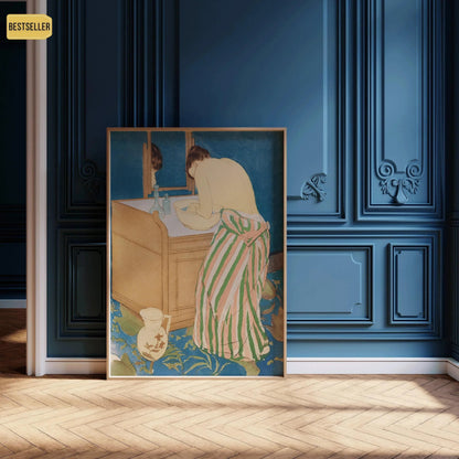 Mary Cassatt - Woman Bathing | Famous Impressionist Art (available handframed or unframed)