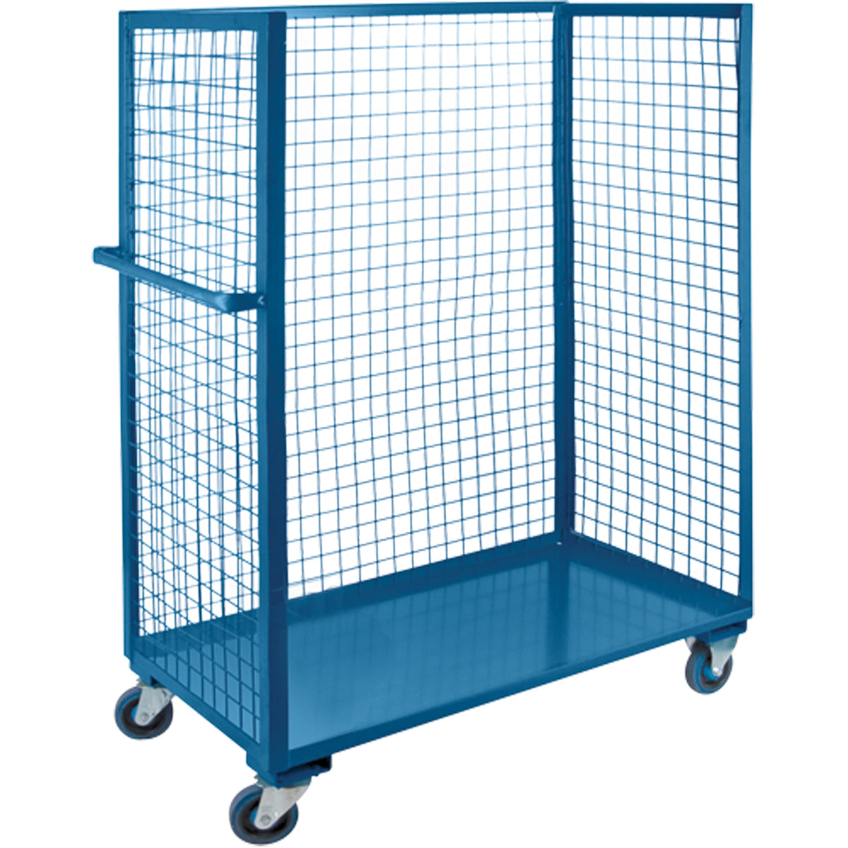 Wire Mesh Utility Cart, Steel, 24" x 63" x 48", 1200 lbs. Capacity
