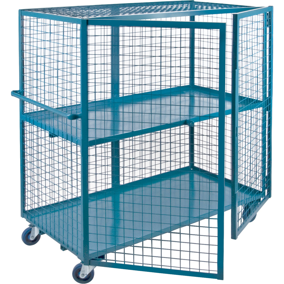 Chariot grillagé, 2 niveaux, 190,5 cm L x 81,3 cm l x 158,8 cm H, 544,3 kg Cap.