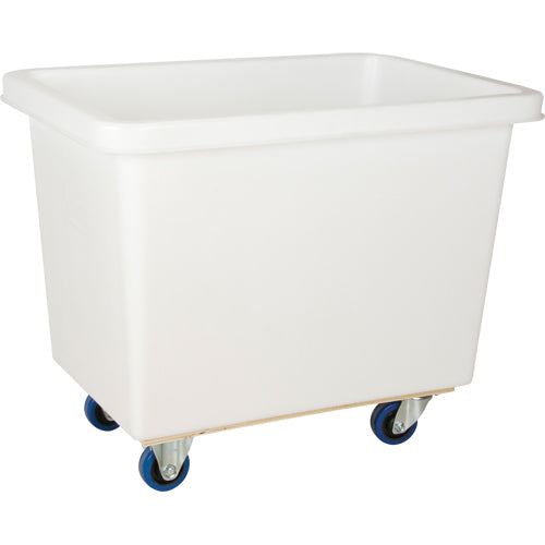 Benne murale évasée, polyéthylène blanc, 94 cm L x 66 cm l x 79 cm H, volume de 0,25 m³, capacité de 272 kg