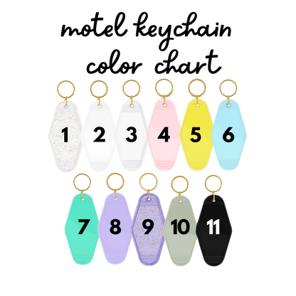 Beep Beep Bitches Motel keychain
