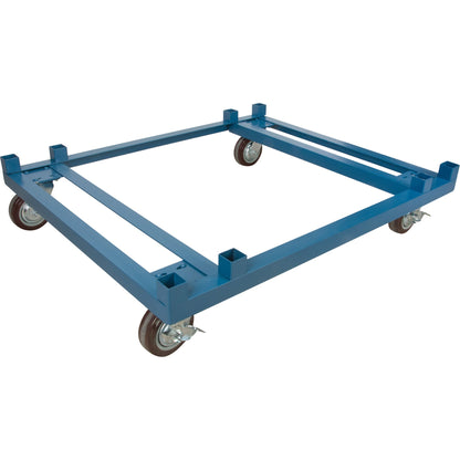 Dolly for Open Mesh Container, 40.5" W x 34-1/2" D x 10" H, 3000 lbs. Capacity