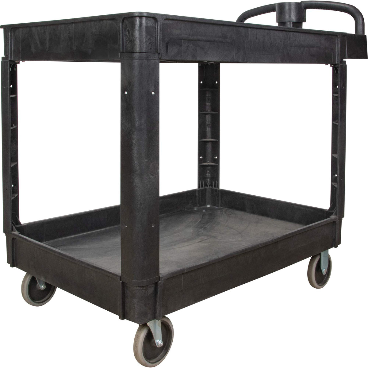 Utility Cart, 2 Tiers, 25-5/8" x 33-1/2" x 43-3/4", 550 lbs. Capacity