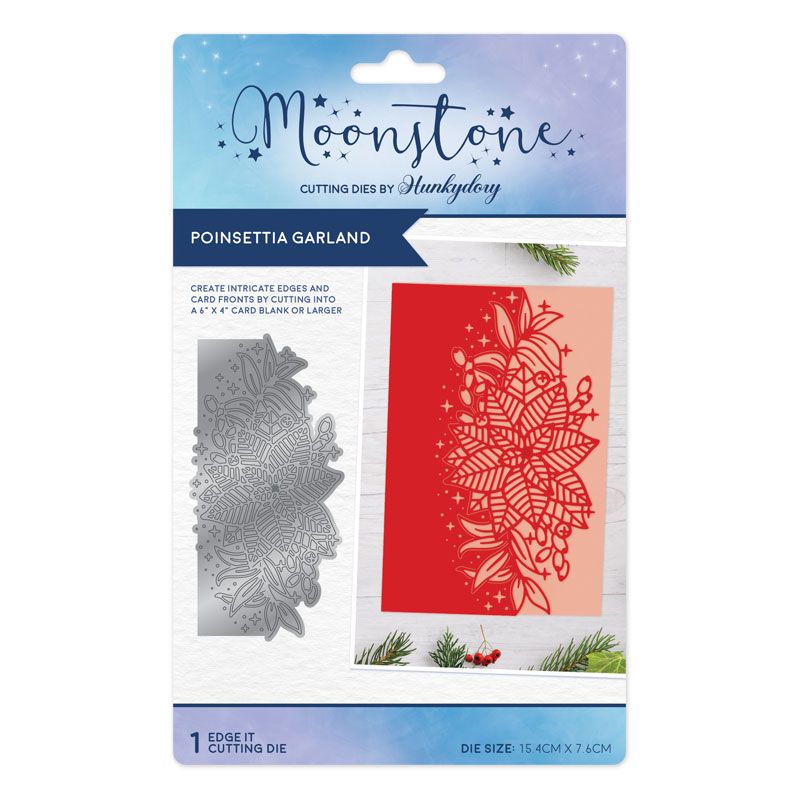 Guirlande de poinsettias - Contour en pierre de lune