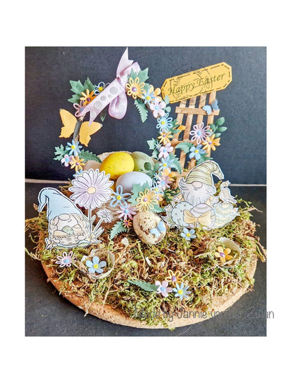Nellie Snellen • Nellie's Cuties Tampon Transparent Gnome de Pâques avec Fleurs