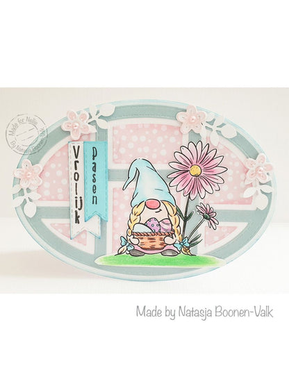 Nellie Snellen • Nellie's Cuties Tampon Transparent Gnome de Pâques avec Fleurs