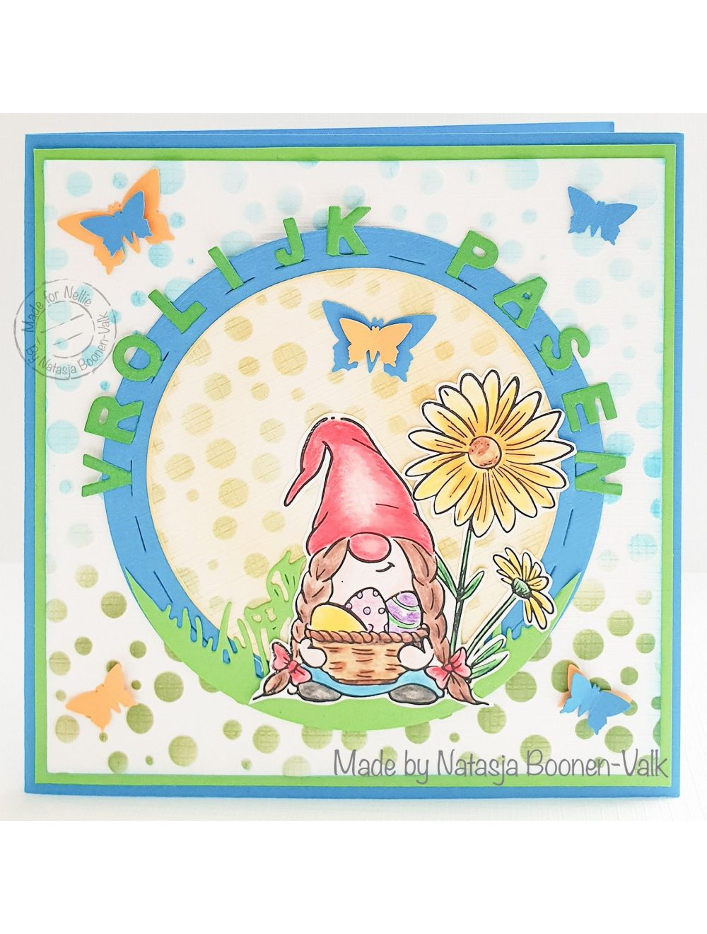 Nellie Snellen • Nellie's Cuties Tampon Transparent Gnome de Pâques avec Fleurs