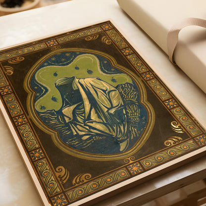 Estampe giclée « Nuit » de Richard Roland Holst : Art nouveau symboliste