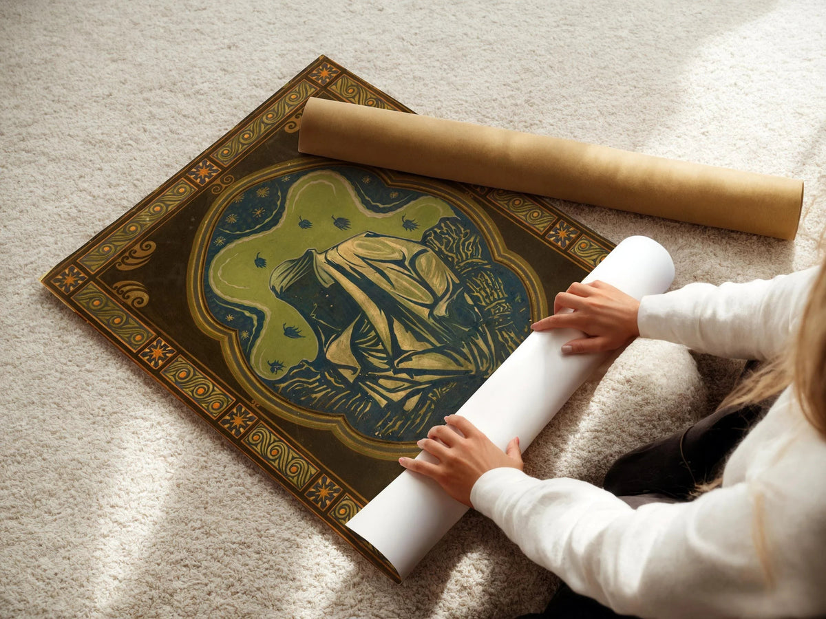 Estampe giclée « Nuit » de Richard Roland Holst : Art nouveau symboliste
