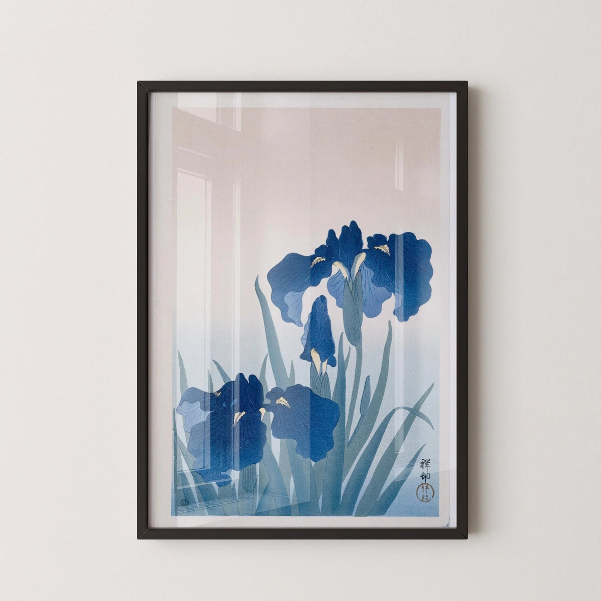 Ohara Koson Irises Giclee Print: Vintage Japanese Botanical Art