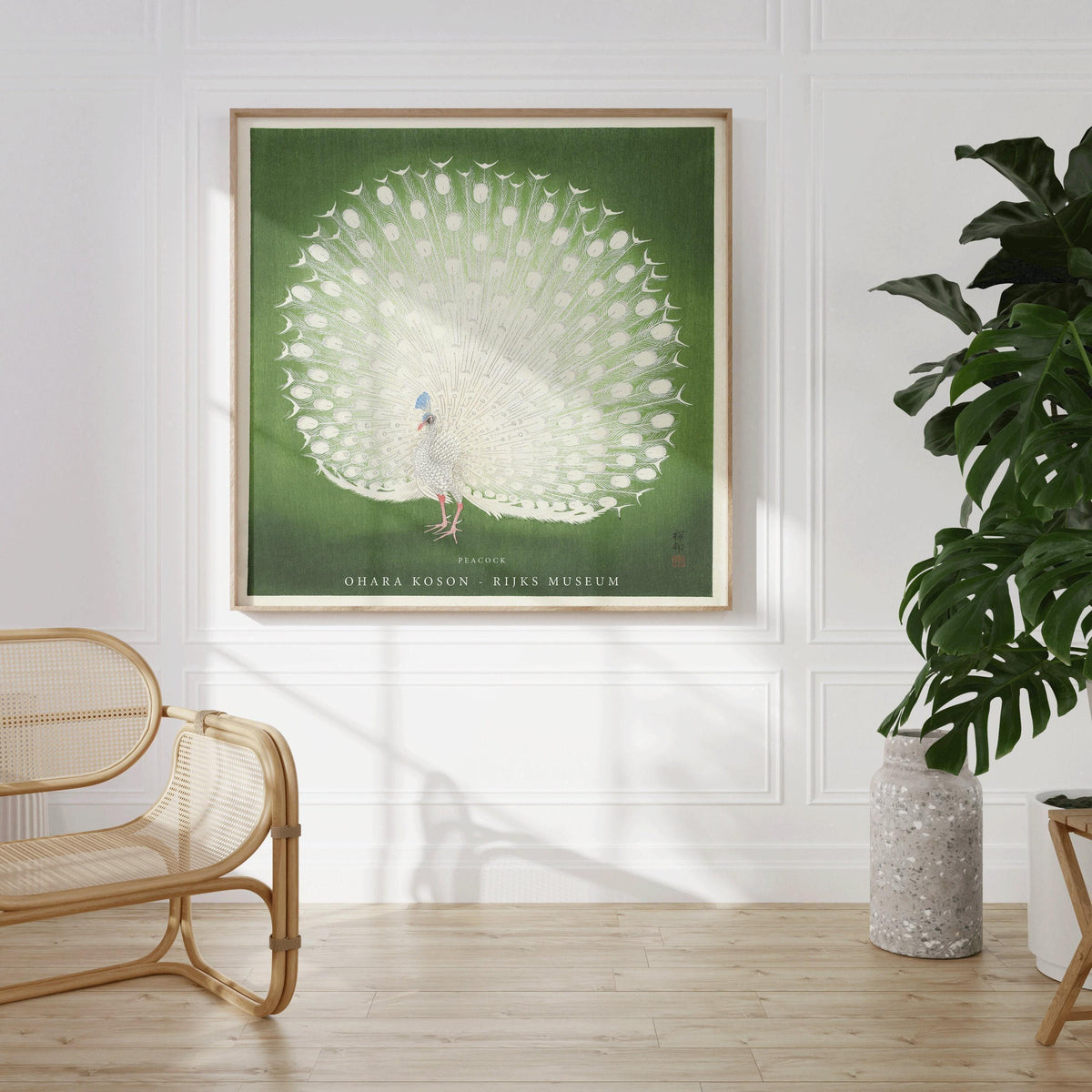 Ohara Koson Peacock Print: Vintage Japanese Giclee Art