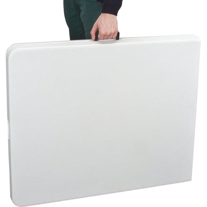 Fold-in-Half Table, Rectangular, 72" L x 30" W, Polyethylene, White