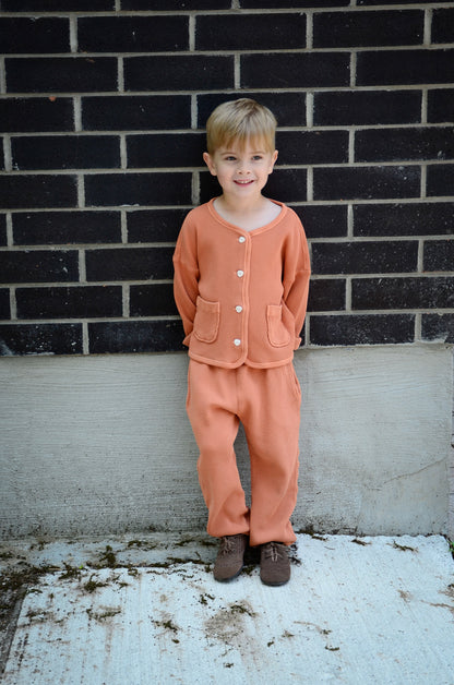 The Comfy Organic Cotton Cardigan - FIRESTONE