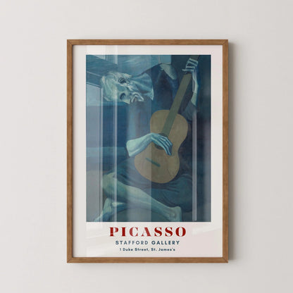 Pablo Picasso - The Old Guitarist | The Blue Period Famous Art (available handframed or unframed)