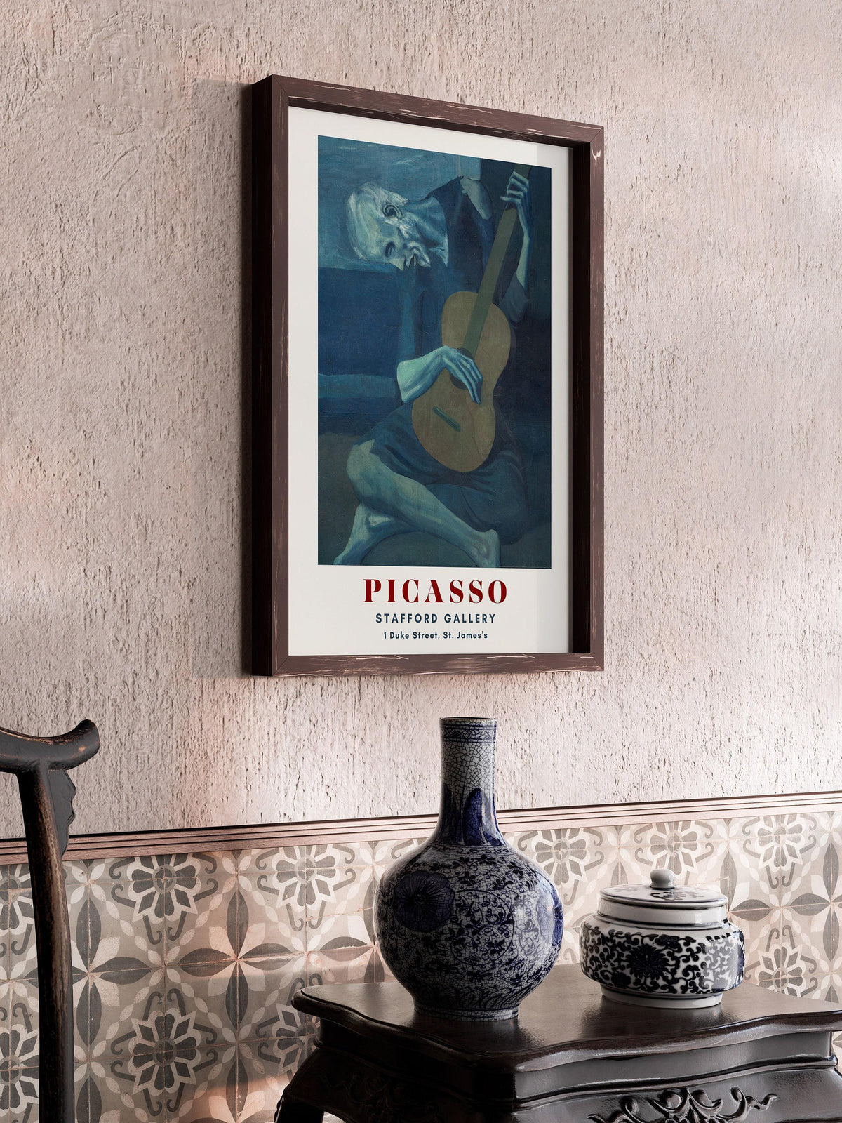 Pablo Picasso - The Old Guitarist | The Blue Period Famous Art (available handframed or unframed)