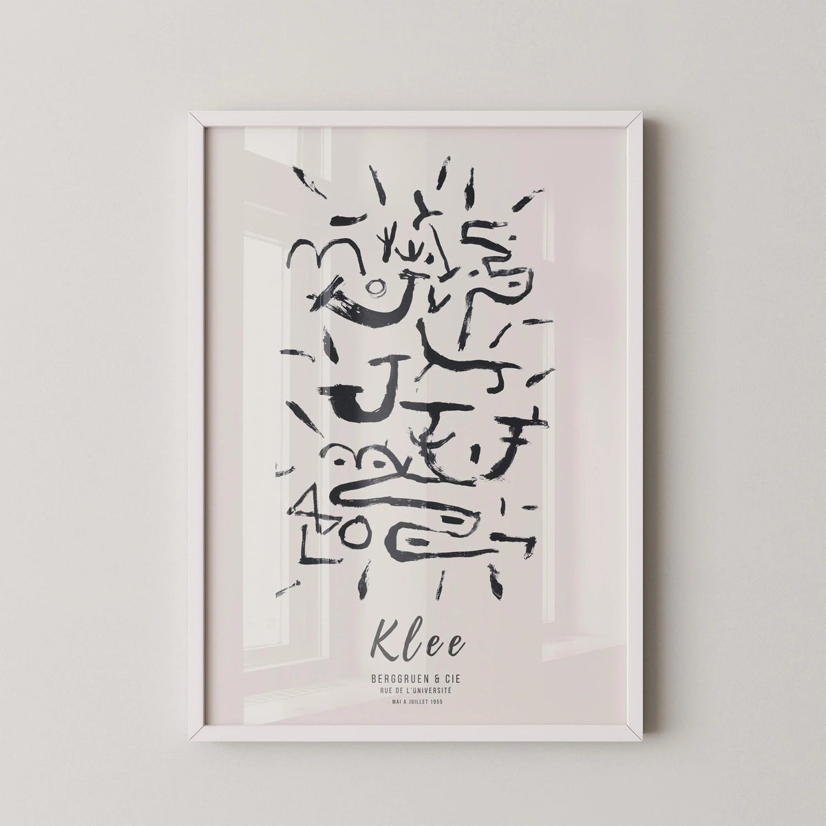 Paul Klee - Creeper and Climber | Modern Neutral Art Exhibition Poster (available handframed or unframed)
