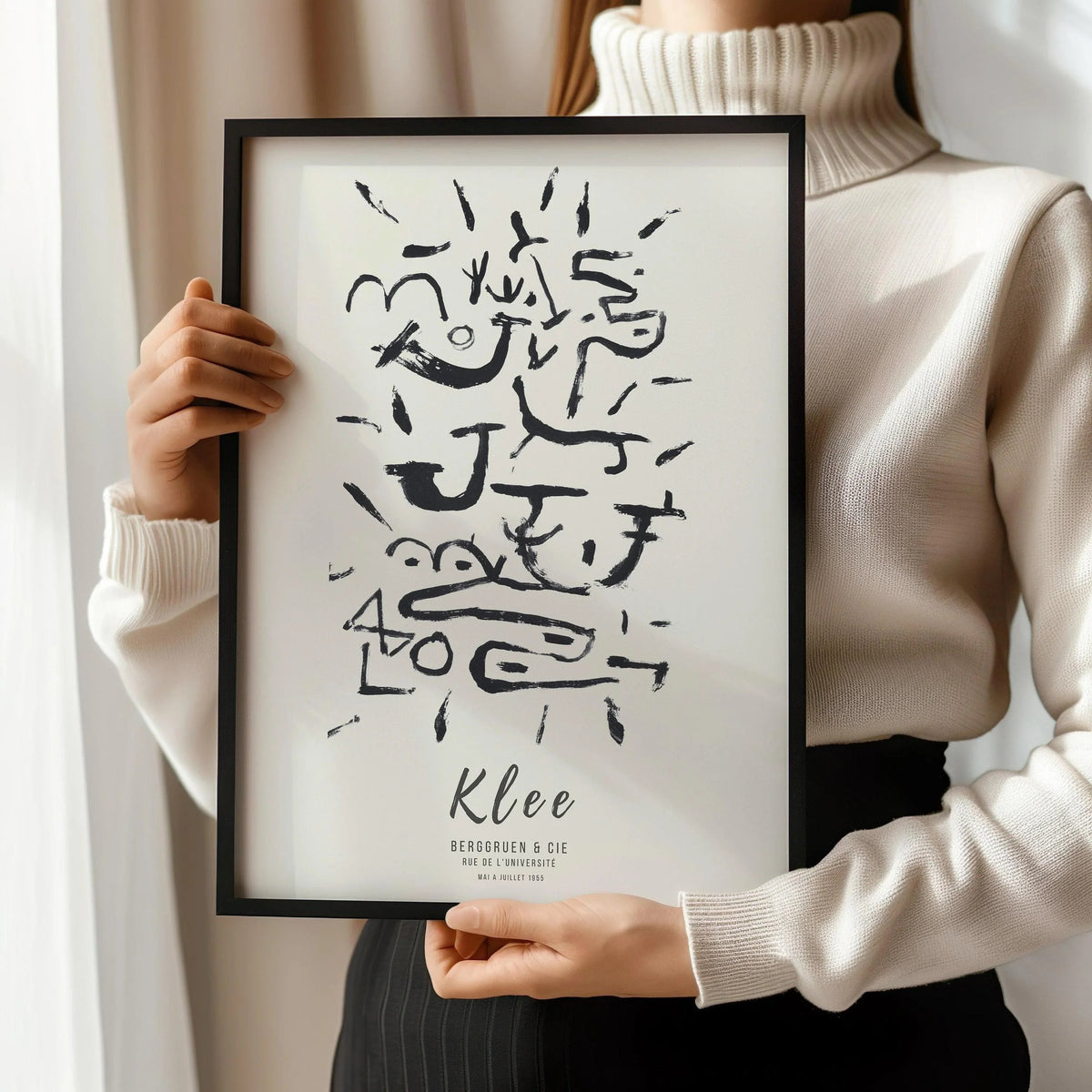 Paul Klee - Creeper and Climber | Modern Neutral Art Exhibition Poster (available handframed or unframed)