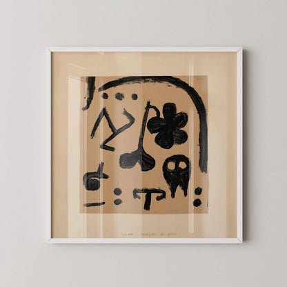 Paul Klee 'Marks for Later' Abstract Art Print: Mid-Century Modern Beige Giclee