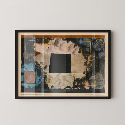 Paul Klee - Rock Cut Chambers | Neutral Beige Modern Abstract Art (available handframed or unframed)