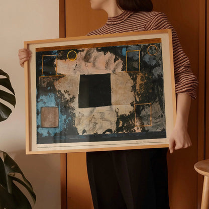Paul Klee - Rock Cut Chambers | Neutral Beige Modern Abstract Art (available handframed or unframed)