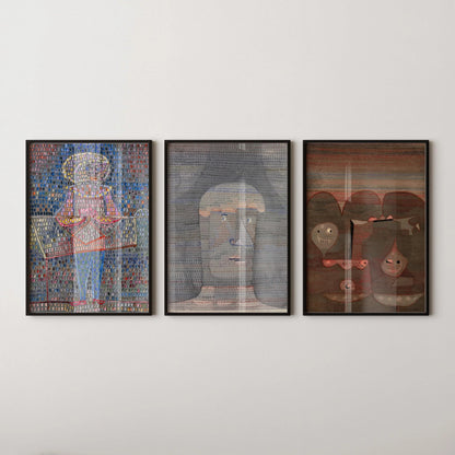 Paul Klee Art Print Trio: Vintage Abstract Giclee Fine Art