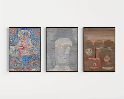 Paul Klee Art Print Trio: Vintage Abstract Giclee Fine Art