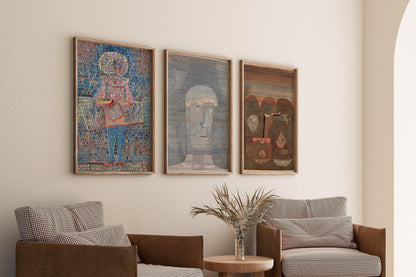 Paul Klee Art Print Trio: Vintage Abstract Giclee Fine Art