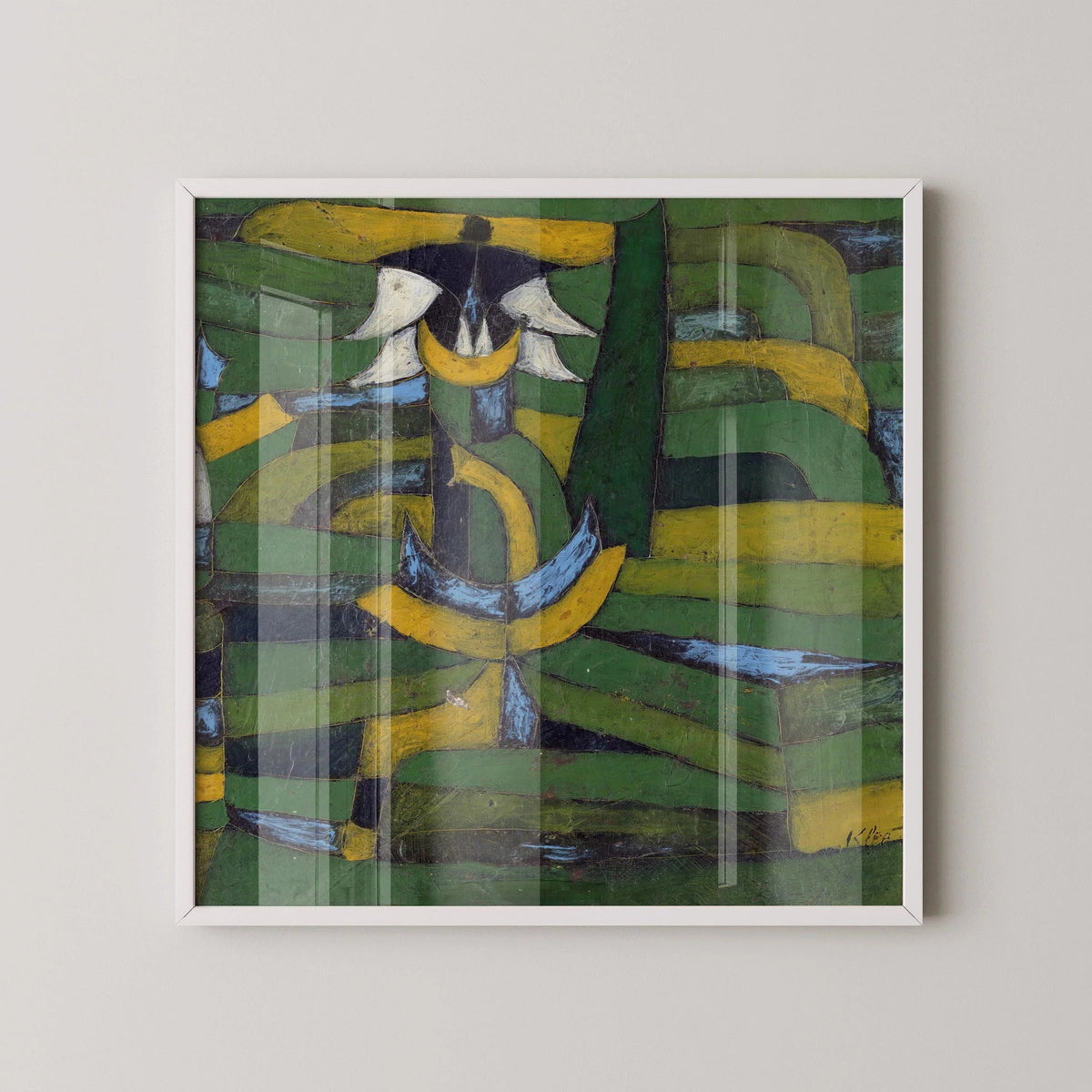 Paul Klee Print: White Blossom Garden, Mid-Century Modern Abstract Art