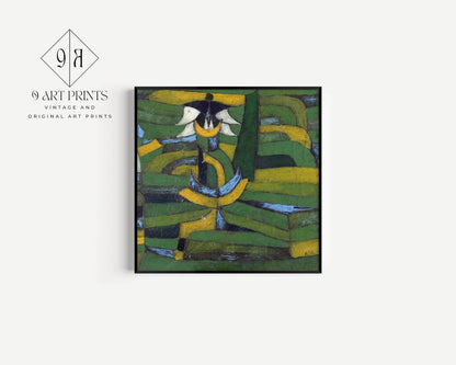 Paul Klee Print: White Blossom Garden, Mid-Century Modern Abstract Art