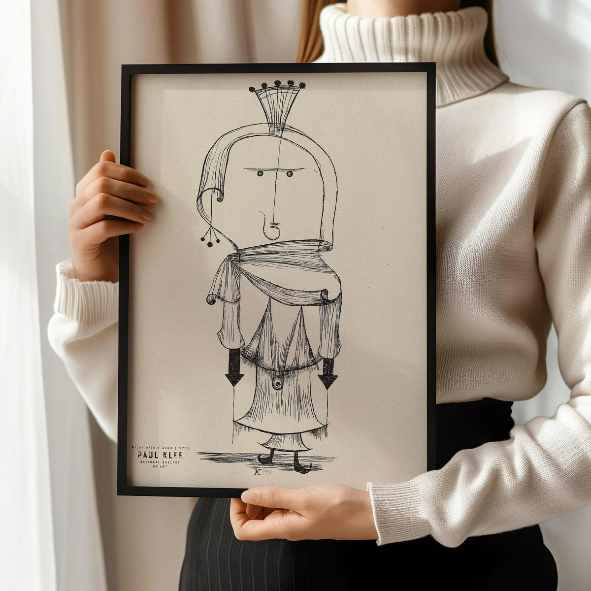 Paul Klee Witch Print: Modern Art Exhibition Poster