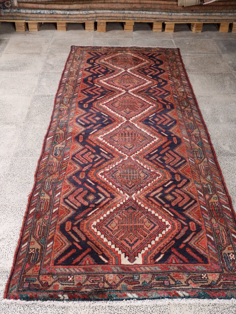 Persian Hamadan Runner Rug | 3' 5” x 8' 11"
