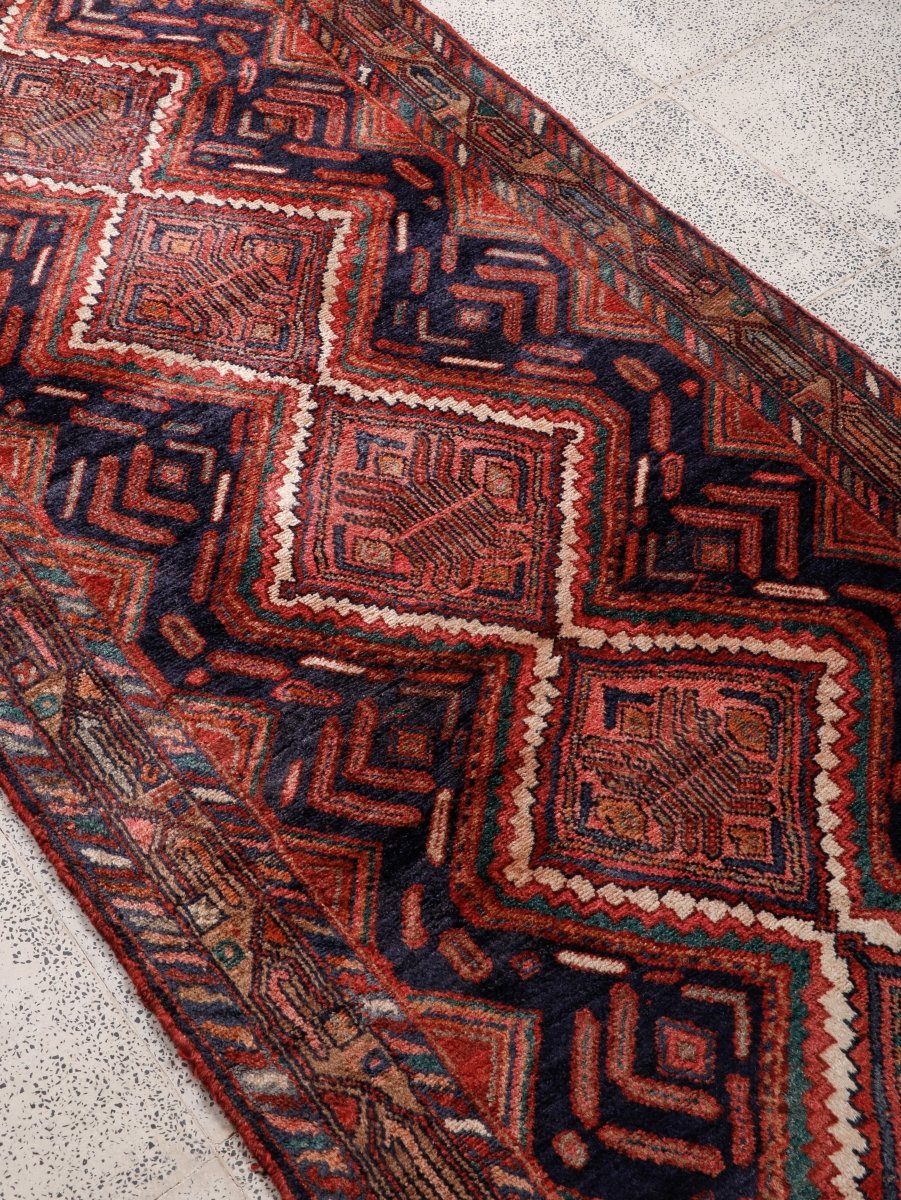 Persian Hamadan Runner Rug | 3' 5” x 8' 11"