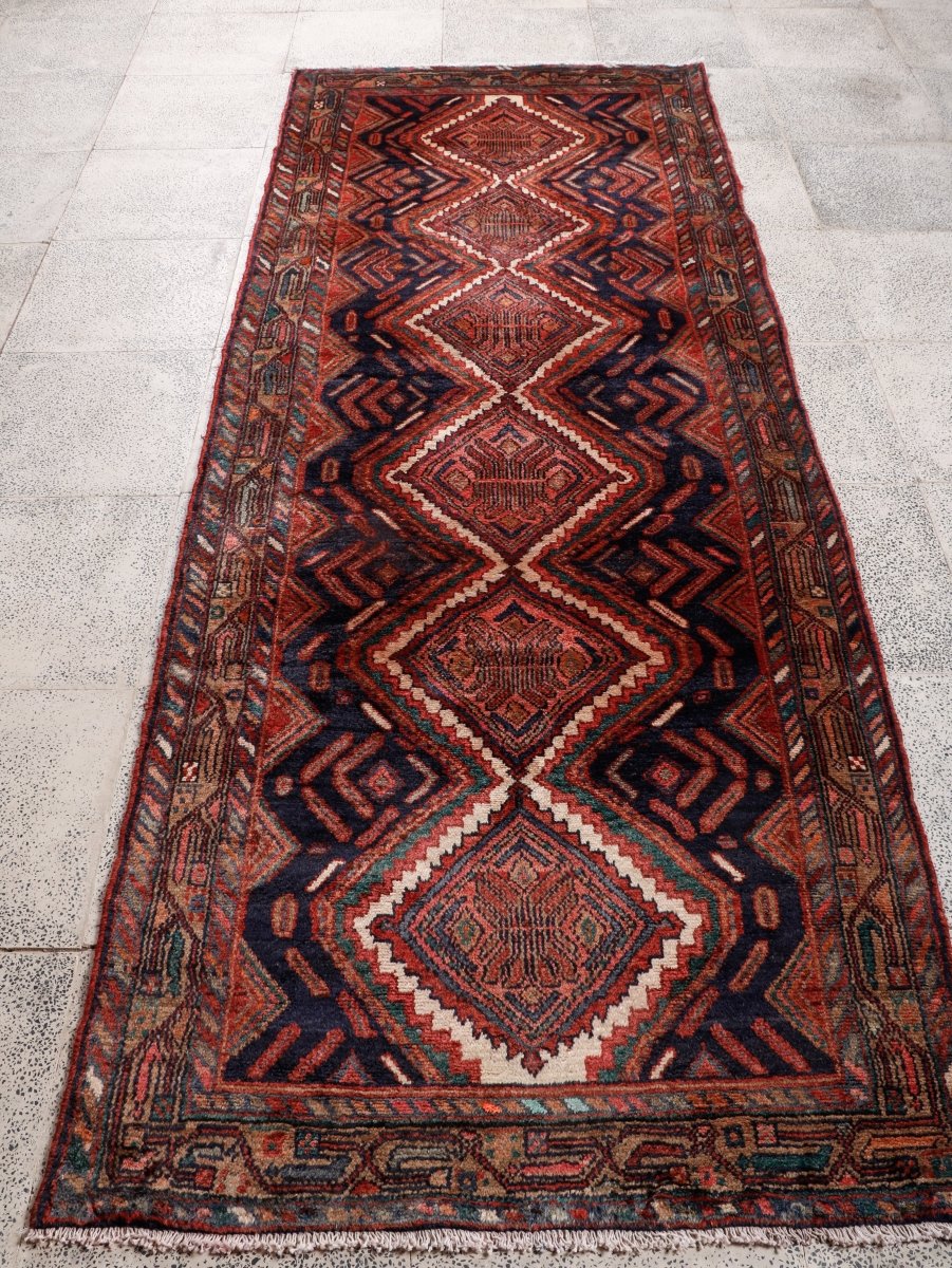 Persian Hamadan Runner Rug | 3' 5” x 8' 11"