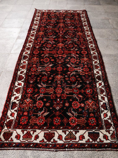 Persian Hamedan Runner Rug | 3' 8” x 9' 10"