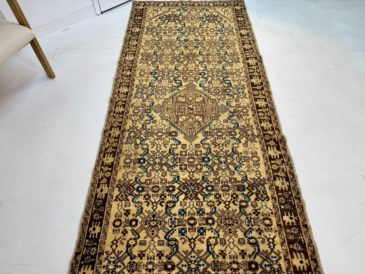 Persian Hosseinabad Runner Rug | 3' 8” x 10' 2"